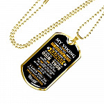 My Viking You Are My Favorite Viking You Are As Brave As Ragnar As Wise As Odin Dog Tag Pendant Necklace - Dog Tag (Gold Plated)