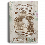 Personalized Couple Missing You Always I Watch You Everyday Wrapped Framed Canvas Prints - Unframed Poster, White, 0.75'' Framed Canvas