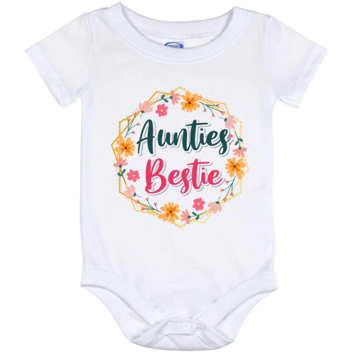 Cute Aunties Bestie Baby Onesie - Baby Infant Bodysuit - Aunt Baby Onsie, White, Baby Onesie - 12 Month