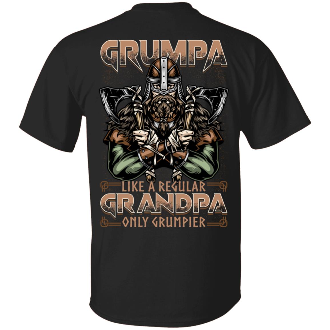 Grumpa Like A Regular Grandpa, Black, Unisex T-Shirt