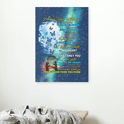 Alternative view of Missing You Always The Day God Took You Home Framed Canvas - Unframed Poster