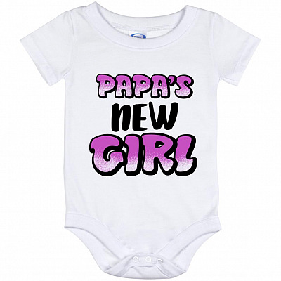 new girl, White, Baby Onesie - 12 Month