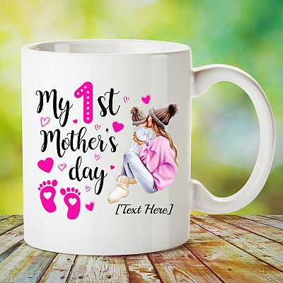Alternative view of Personalized My 1st Mother's Day 2021 Coffee Mug - Happy My First Mother's Day Mug