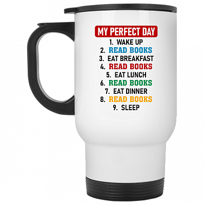 14 oz. White Travel Mug
