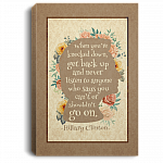 Hillary Clinton Politics When You Are Knocked Down - Feminist Women Empowerment Motivational Framed Canvas - Unframed Poster, White, 0.75'' Framed Canvas