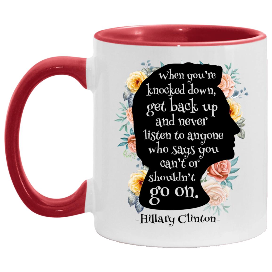 hila mug, White/Red, 11 oz. Accent Mug