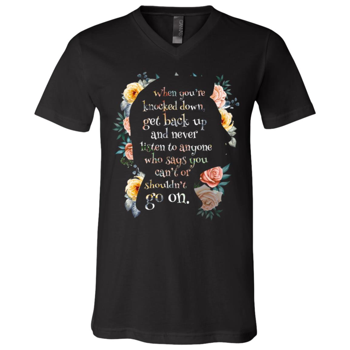 hila tee, Black, V-Neck T-Shirt