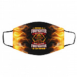 Being A Firefighter, White, Cloth Face Cover – Medium/Large