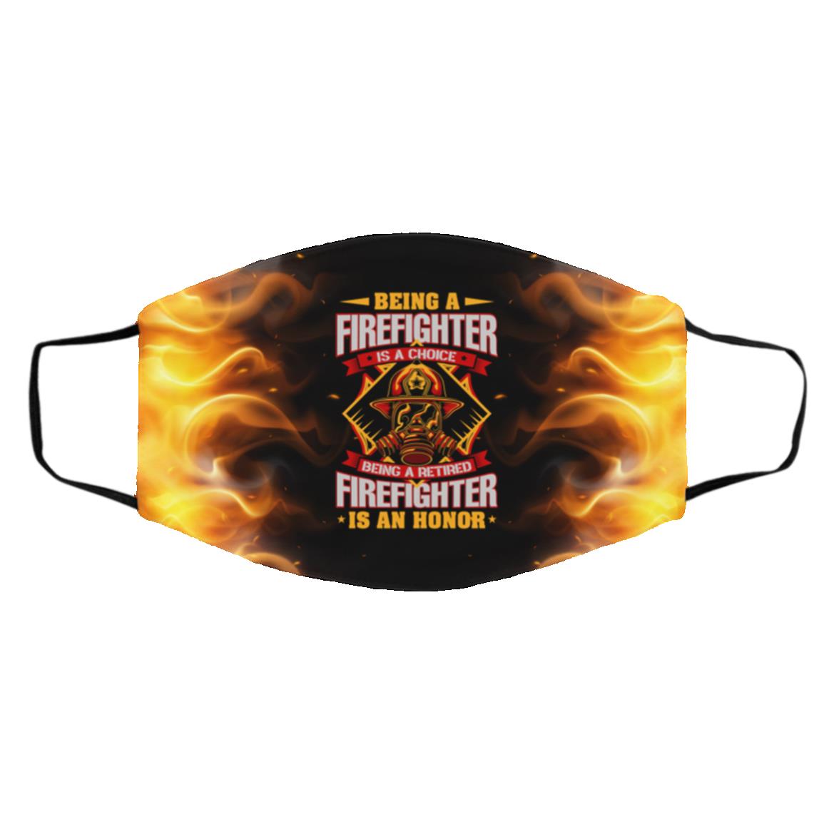 Being A Firefighter, White, Cloth Face Cover – Medium/Large