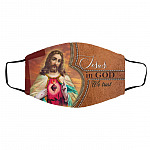 In God We Trust Christian, White, Cloth Face Cover – Medium/Large