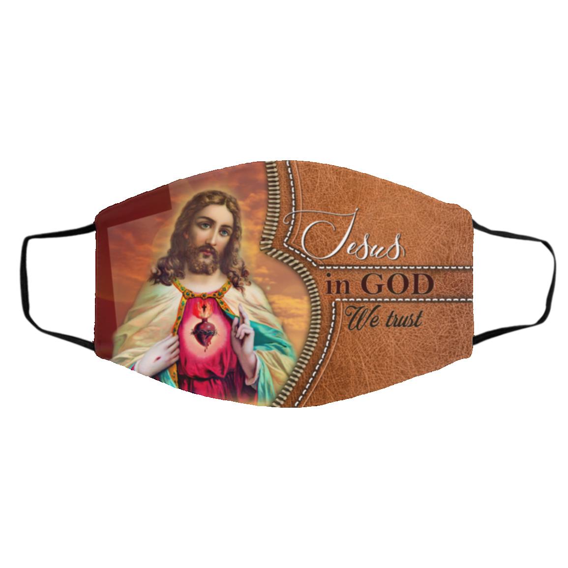 In God We Trust Christian, White, Cloth Face Cover – Medium/Large