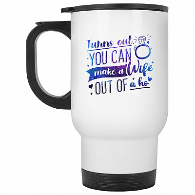 14 oz. White Travel Mug