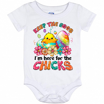 Keep The Eggs, White, Baby Onesie - 12 Month
