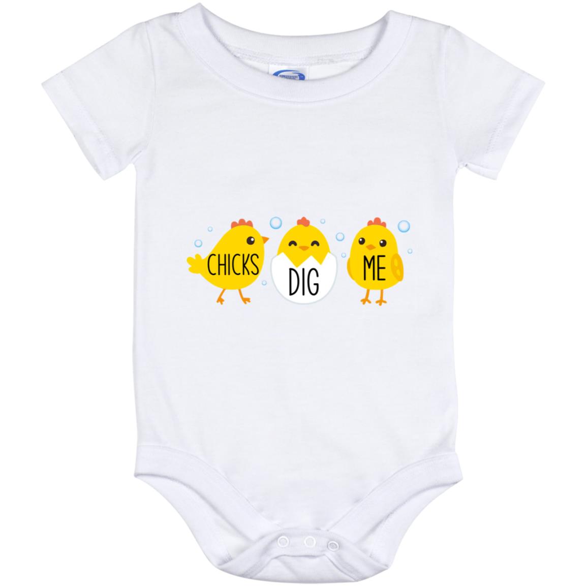 Chicks Dig, White, Baby Onesie - 12 Month