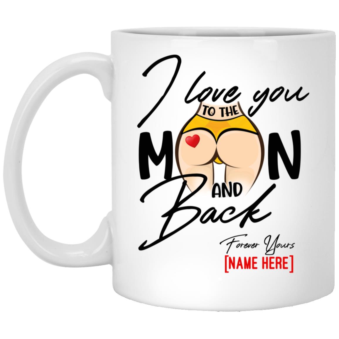 Personalized Butt mug, White, 11 oz. White Mug