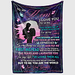 2VT. Daughter To My Mom Love You All The Times blanket mockup2