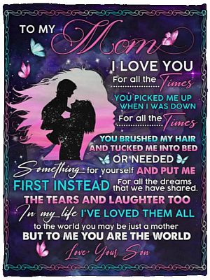 Mom Blanket, White, Cozy Plush Fleece Blanket - 30x40