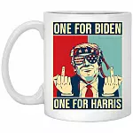 Trump Middle Mug, White, 11 oz. White Mug