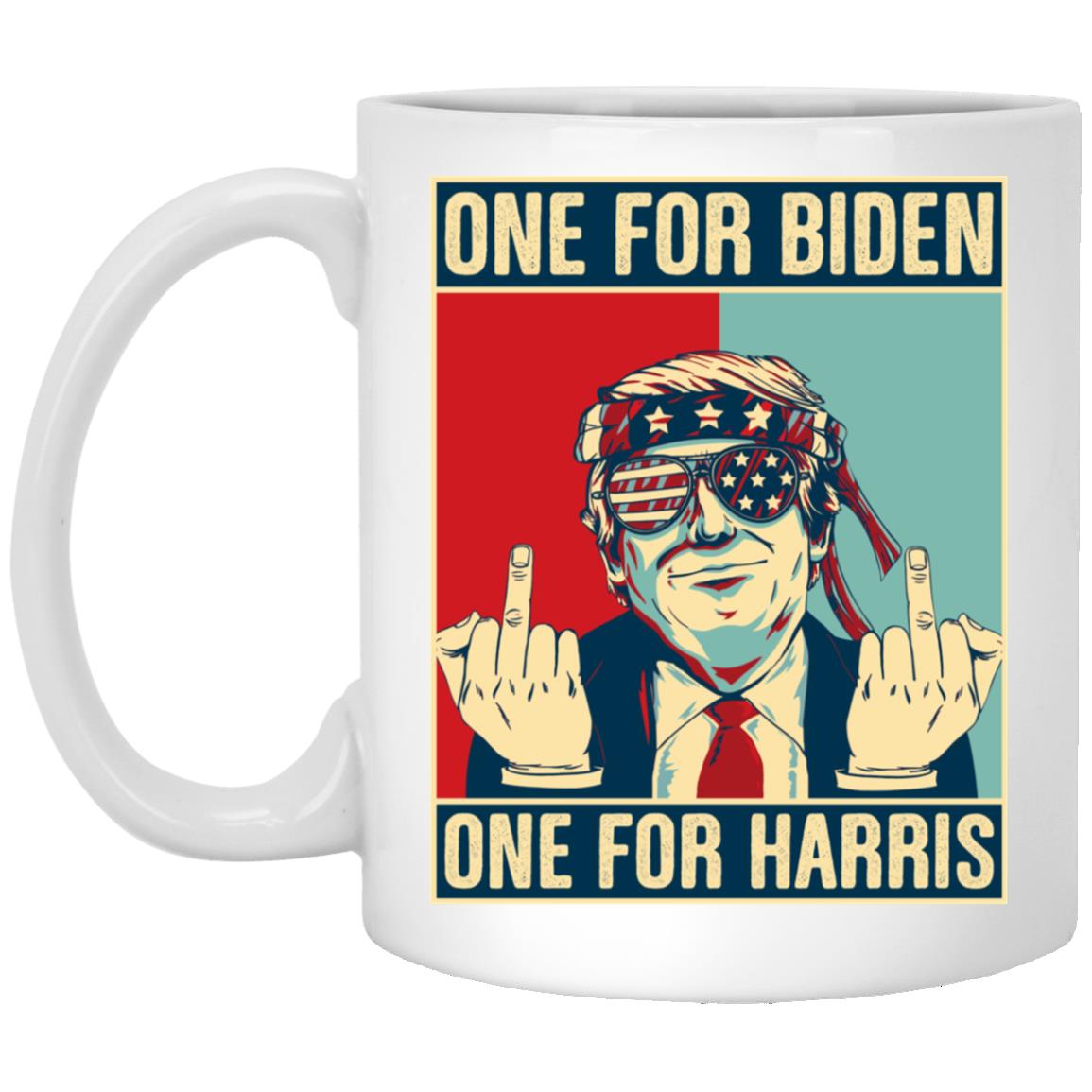 Trump Middle Mug, White, 11 oz. White Mug