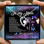 13 HG. To My Mom I Love You Forever Love Necklace (Silver) 3