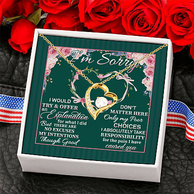 I'm Sorry I Would Try And Offer An Explanation For What I Did Forever Love Pendant Necklace