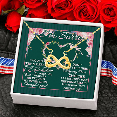 I'm Sorry I Would Try And Offer An Explanation For What I Did Infinity Heart Pendant Necklace