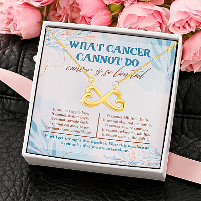 What Cancer Cannot Do Cancer Is So Limited Infinity Heart Pendant Necklace