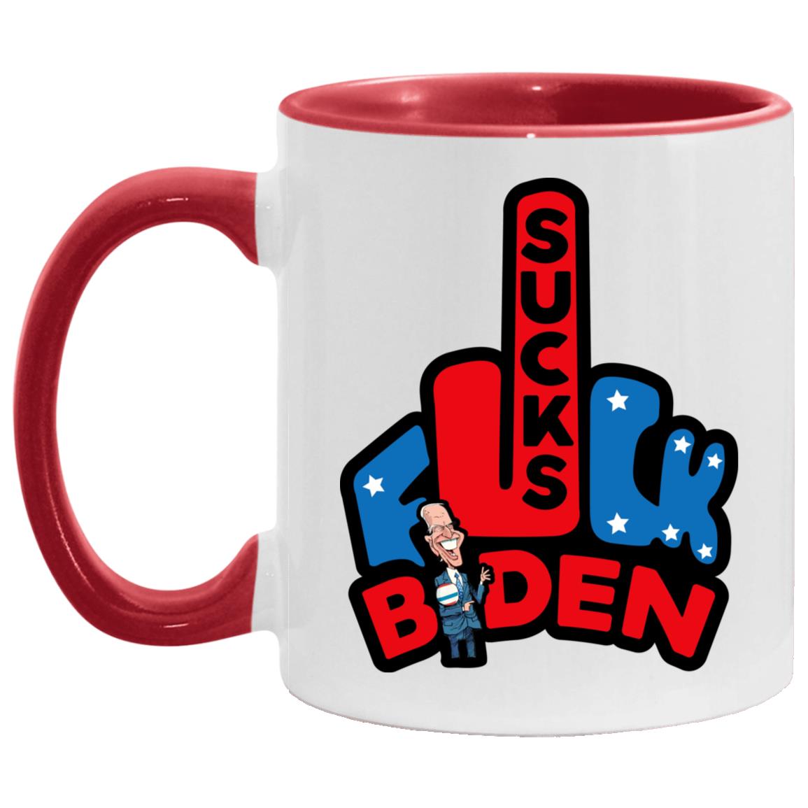 Sleepy Biden Mug, White/Red, 11 oz. Accent Mug Sleepy Biden Mug, White/Red, 11 oz. Accent Mug