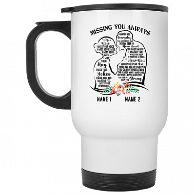 14 oz. White Travel Mug