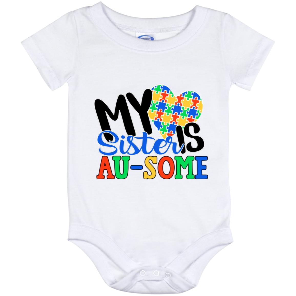 My Sister Is Au, White, Baby Onesie - 12 Month