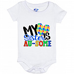 My Sister Is Au, White, Baby Onesie - 06 Month