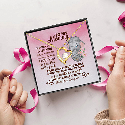 Alternative view of Mother's Day to My Mommy I've Only Been with You for Just a Little While Forever Love Pendant Necklace