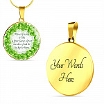 A Best Friend Is Like A Four Leave Clover Hard To Find and Lucky To Have Circle Pendant Necklace - Circle Luxury Necklace (Gold Plated)