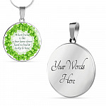 A Best Friend Is Like A Four Leave Clover Hard To Find and Lucky To Have Circle Pendant Necklace - Circle Luxury Necklace (Silver)