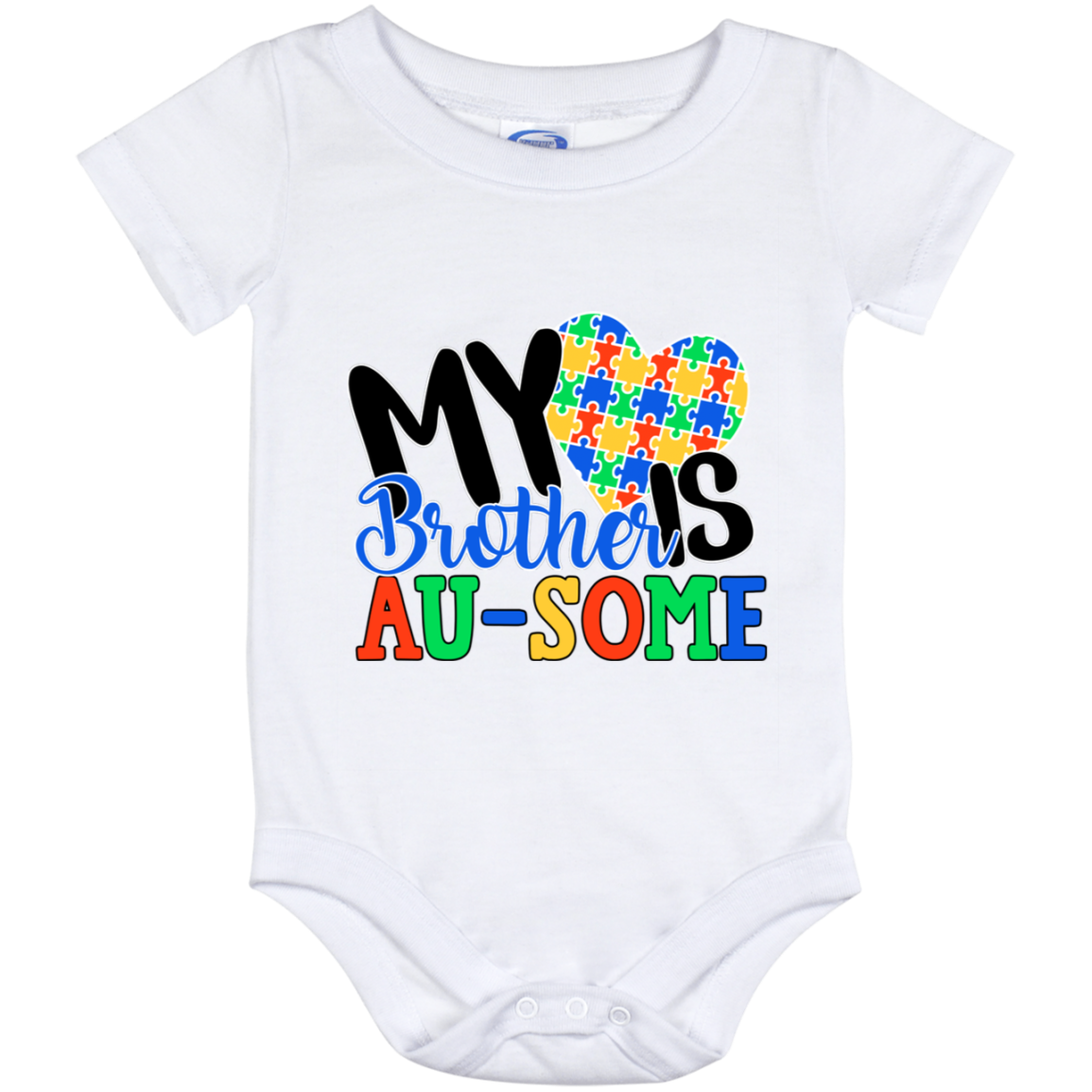 My Brother Is Au-Some Autism Awareness Family Gift Baby Onesie - Toddler Baby Infant Bodysuit, White, Baby Onesie - 12 Month My Brother Is Au-Some Autism Awareness Family Gift Baby Onesie - Toddler Baby Infant Bodysuit, White, Baby Onesie - 12 Month