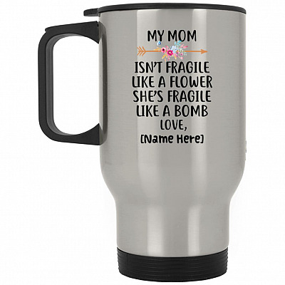 14 oz. Silver Travel Mug
