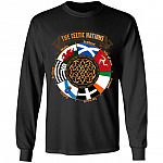 celtic nation hoodie, Black, Long Sleeve