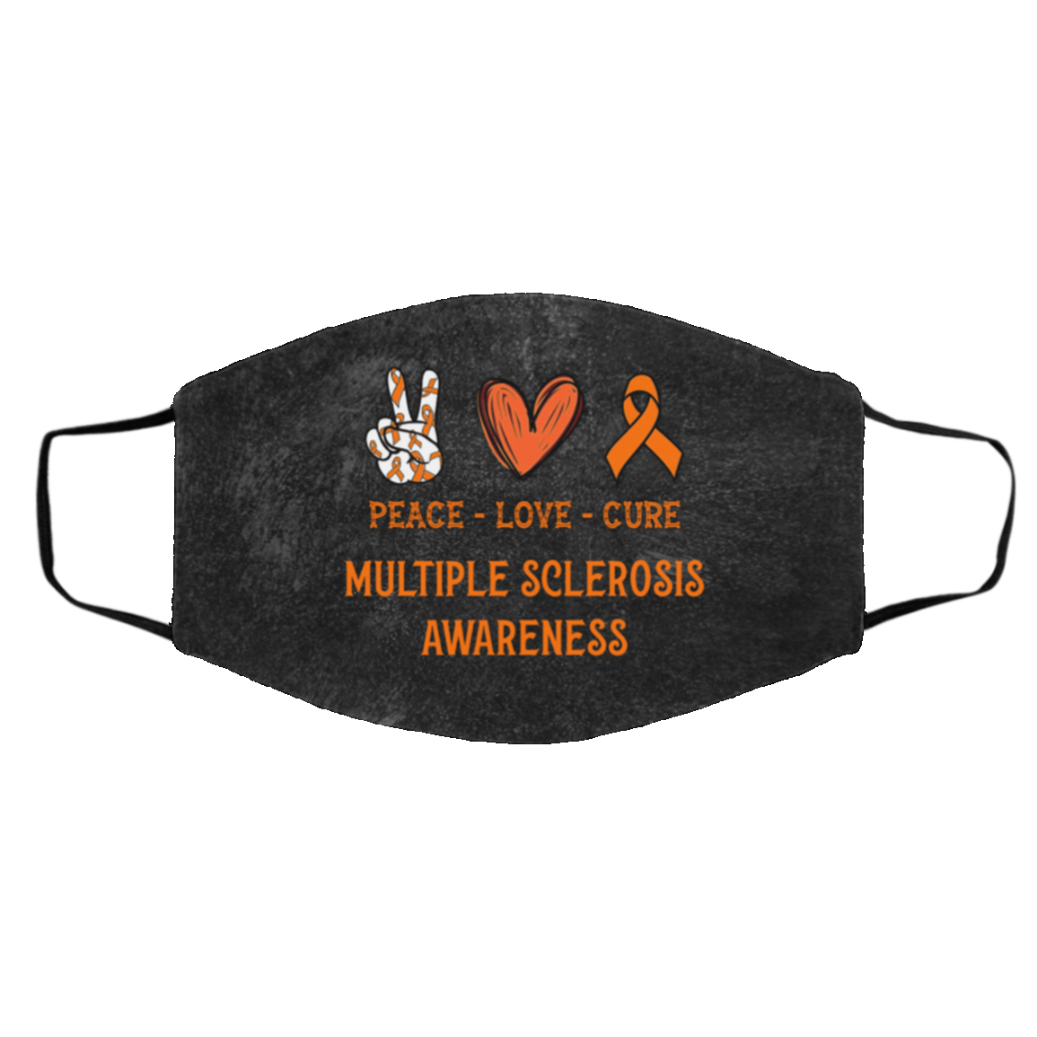 Multiple Sclerosis Awareness Peace Love Cure Washable Reusable Custom Printed Cloth Face Mask Cover, White, Cloth Face Cover – Medium/Large Multiple Sclerosis Awareness Peace Love Cure Washable Reusable Custom Printed Cloth Face Mask Cover, White, Cloth Face Cover – Medium/Large