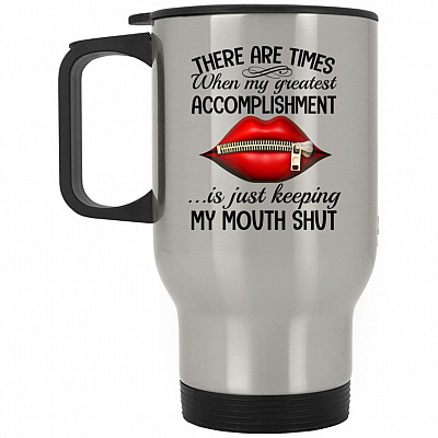 14 oz. Silver Travel Mug