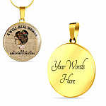 Vintage a Well-Read Woman Is a Dangerous Creature Book Lover Circle Pendant Necklace - Circle Luxury Necklace (Gold Plated)