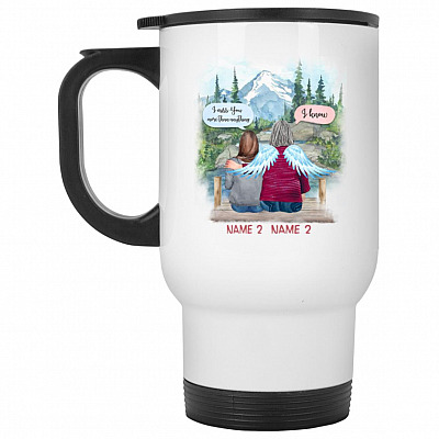 14 oz. White Travel Mug