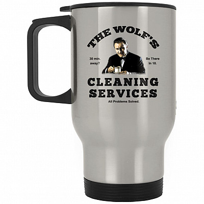 14 oz. Silver Travel Mug