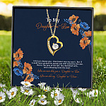 To My Daughter In Law I Did Not Choose You That Honor Was My Son's Forever Love Heart Pendant Necklace