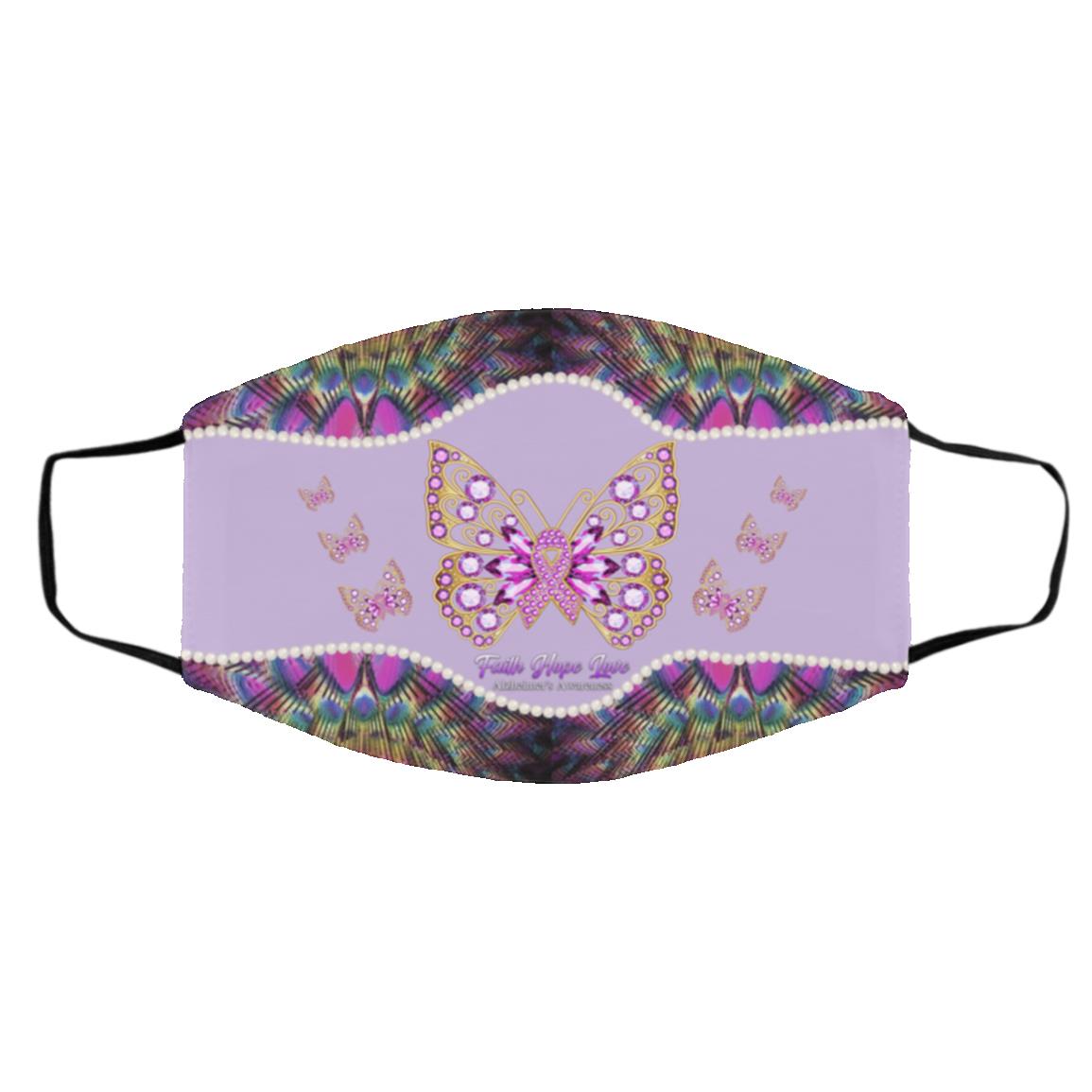 Faith Hope Love, White, Cloth Face Cover – Medium/Large Faith Hope Love, White, Cloth Face Cover – Medium/Large