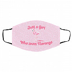 Just A Girl Who Loves Flamingo, White, Cloth Face Cover – Medium/Large Just A Girl Who Loves Flamingo, White, Cloth Face Cover – Medium/Large