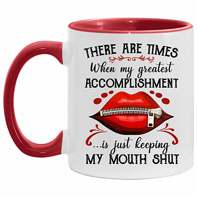 Times Accent Mug, White/Red, 11 oz. Accent Mug
