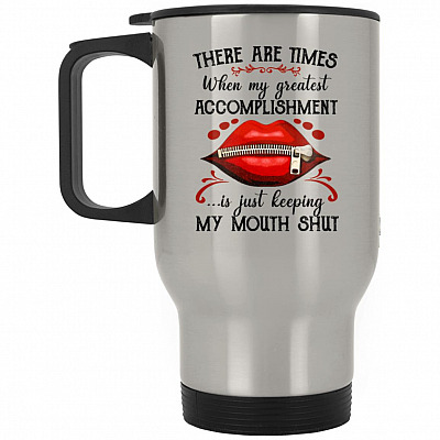 14 oz. Silver Travel Mug