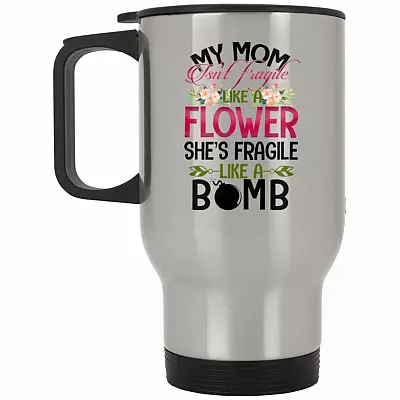 14 oz. Silver Travel Mug