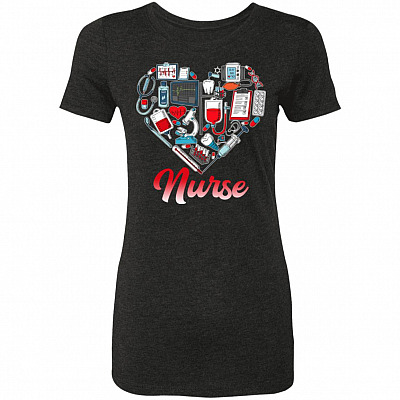 Nurse Ladies Tshirt, Vintage Black, Premium Ladies T-Shirt