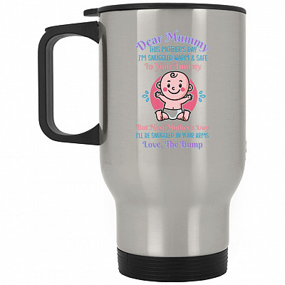 14 oz. Silver Travel Mug